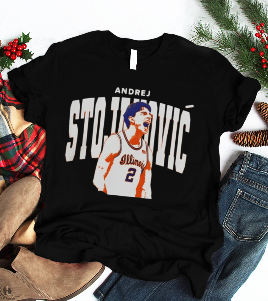 Andrej Stojakovic Illinois Fighting Illini Basketball T-Shirt