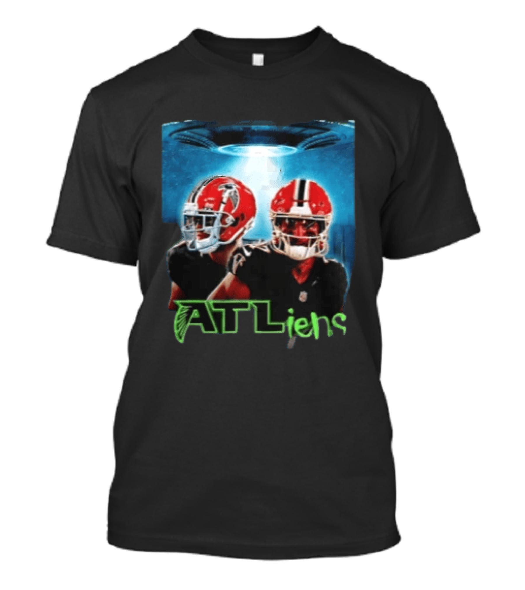 Atlanta Falcons Atliens Football Team Helmet Players UFO T-Shirt
