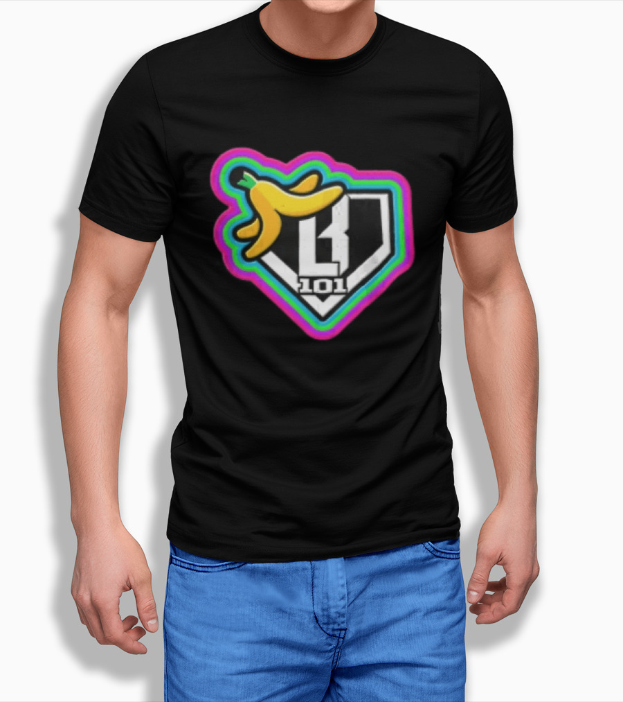 Banana Over Home Plate LB 101 Baseball T-Shirt