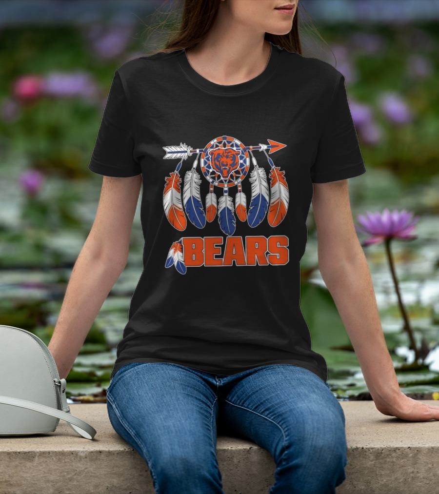 Chicago Bears Dreamcatcher Feather Arrow NFL Football T-Shirt