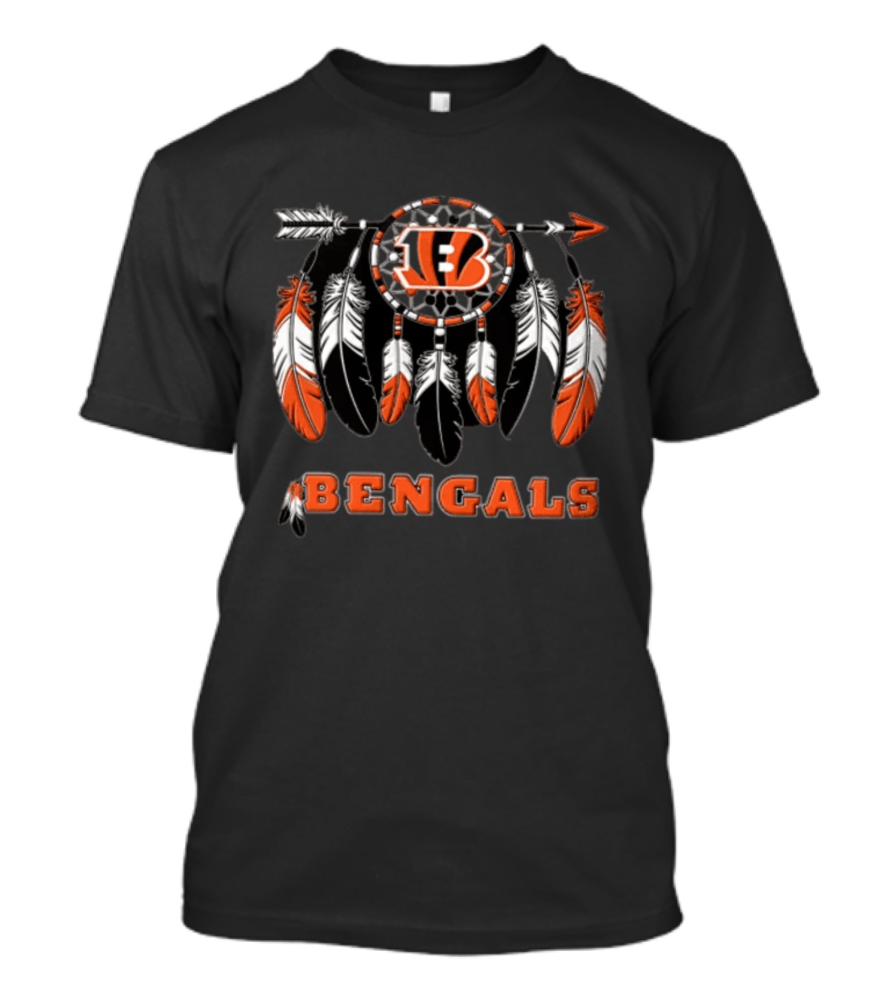 Cincinnati Bengals Native American Heritage Dreamcatcher Feathers T-Shirt