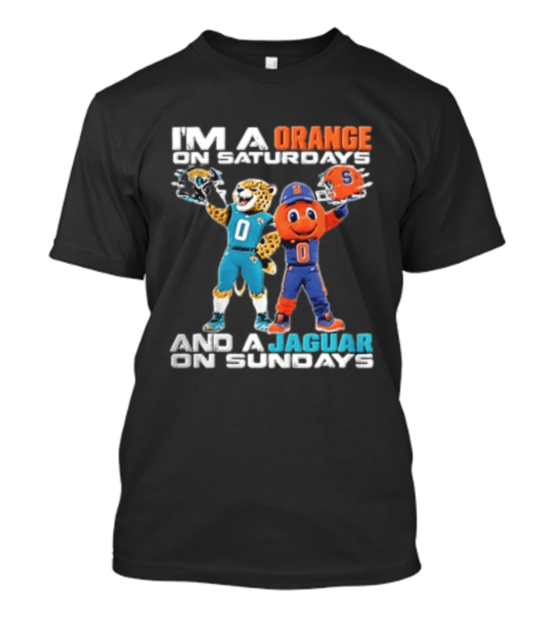 I Am A Orange On Saturdays And A Jaguar On Sundays Football Mascots T-Shirt