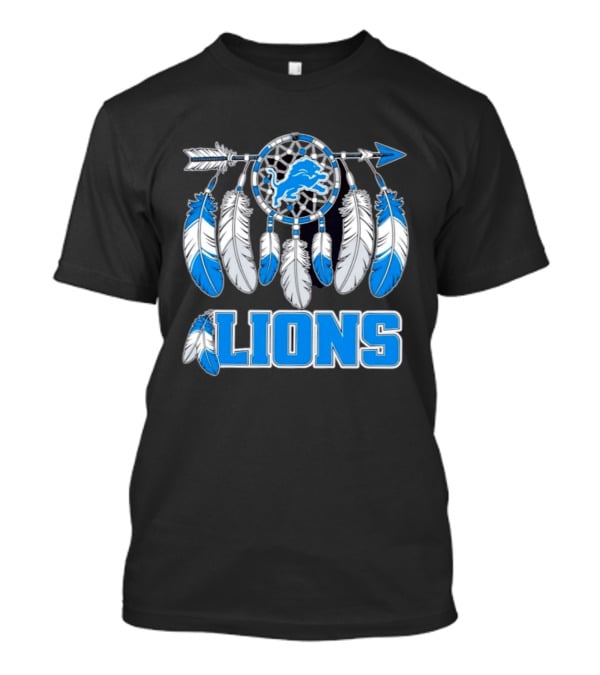 Detroit Lions Dreamcatcher Feathers Arrow T-Shirt