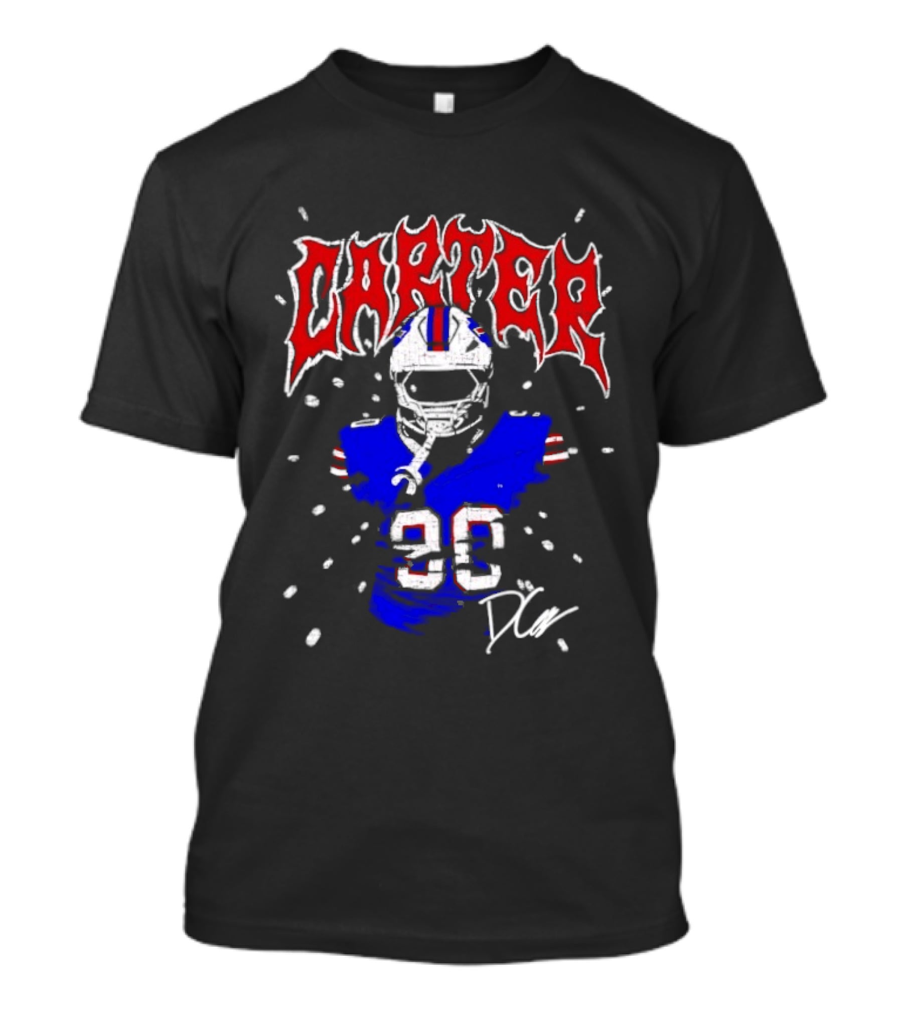 Buffalo Bills Carter 30 Football Helmet Player T-Shirt