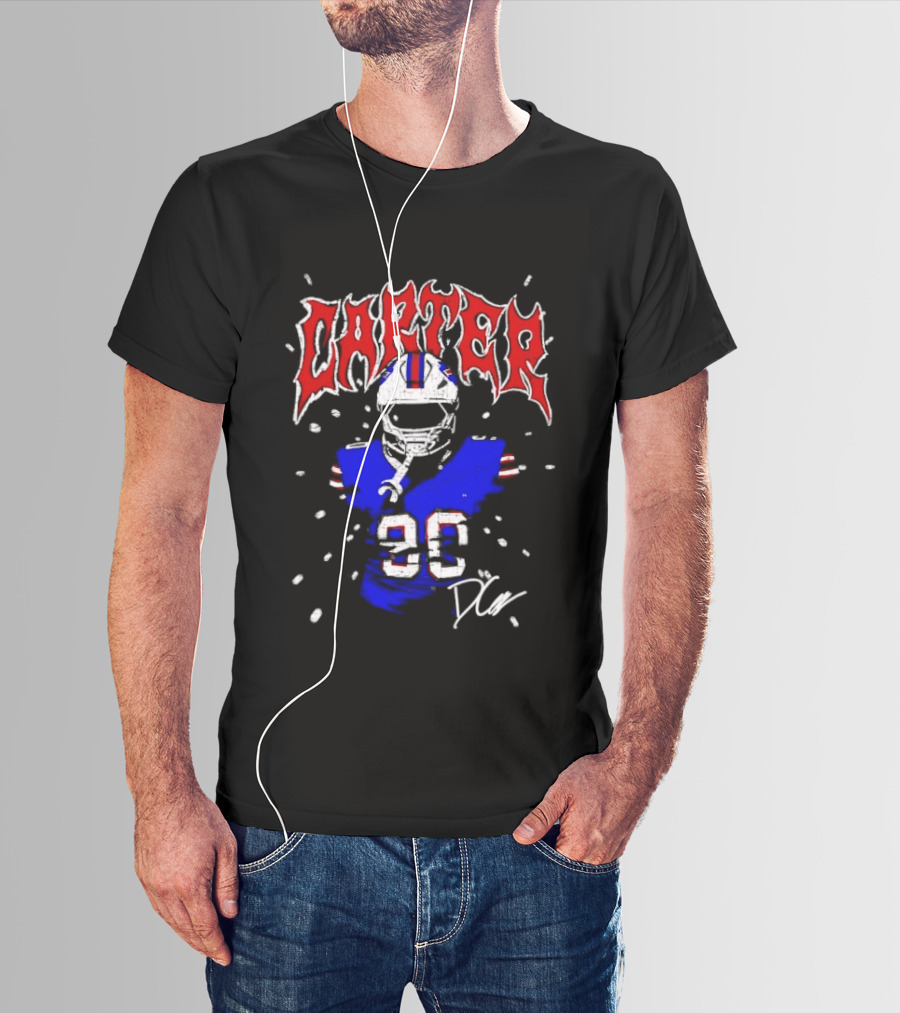 Buffalo Bills Carter 30 Football Helmet Player T-Shirt