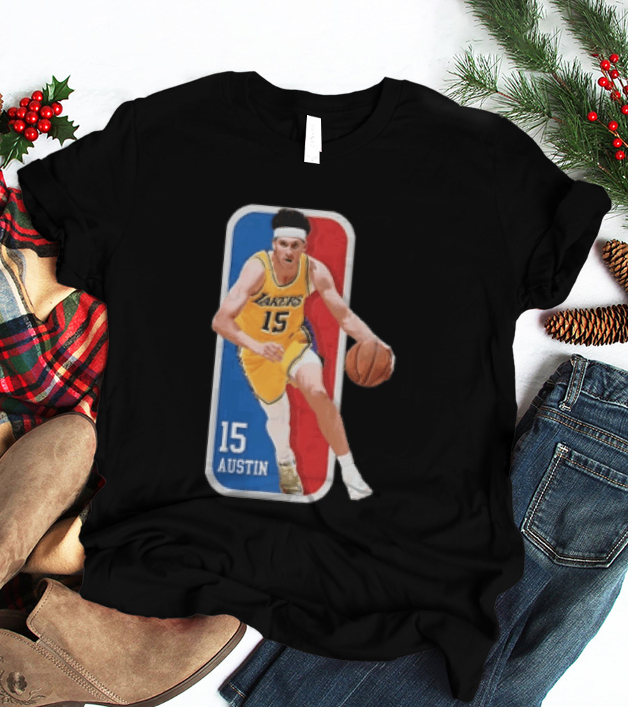 Los Angeles Lakers Austin Reaves Number 15 Basketball Action T-Shirt