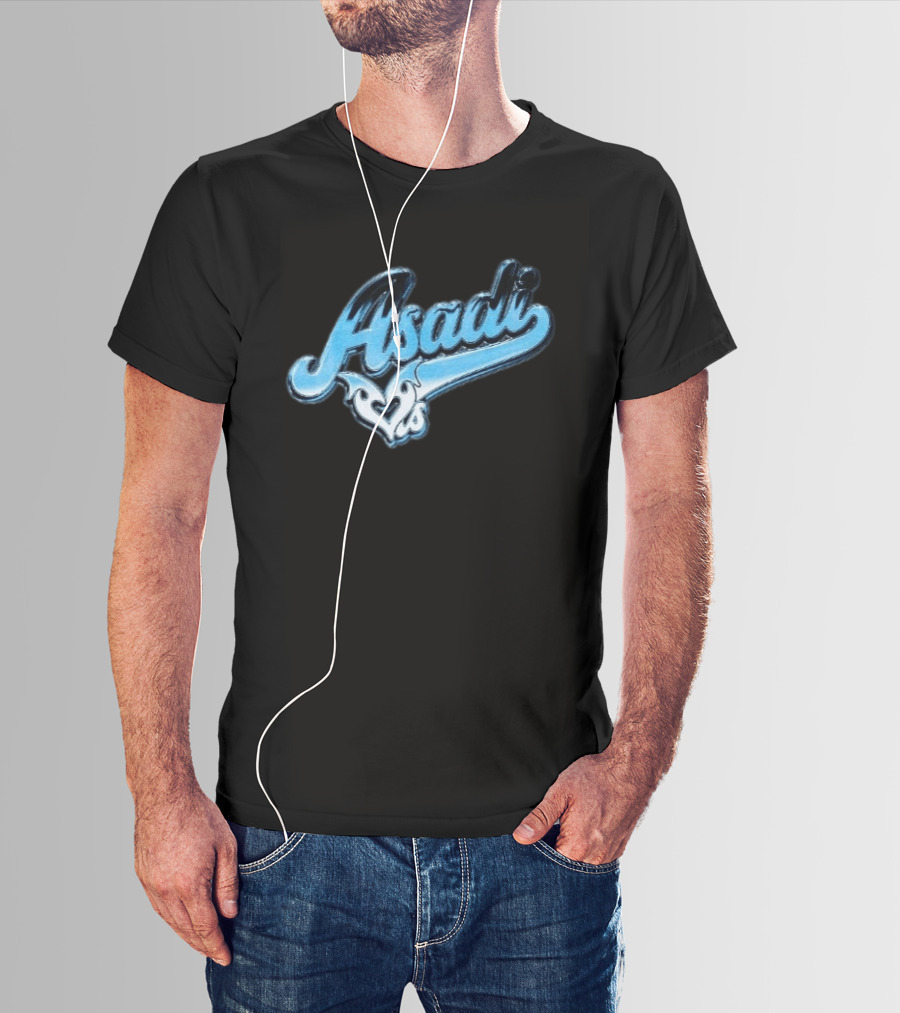 Original Khan Asadi ASADI X LOVESICK Collection Blue Black Hearts T-Shirt