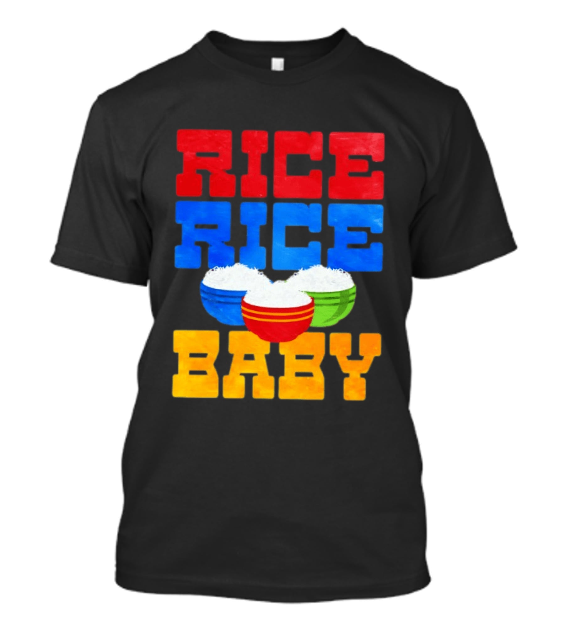 Rice Rice Baby Colorful Bowl Fun T-Shirt