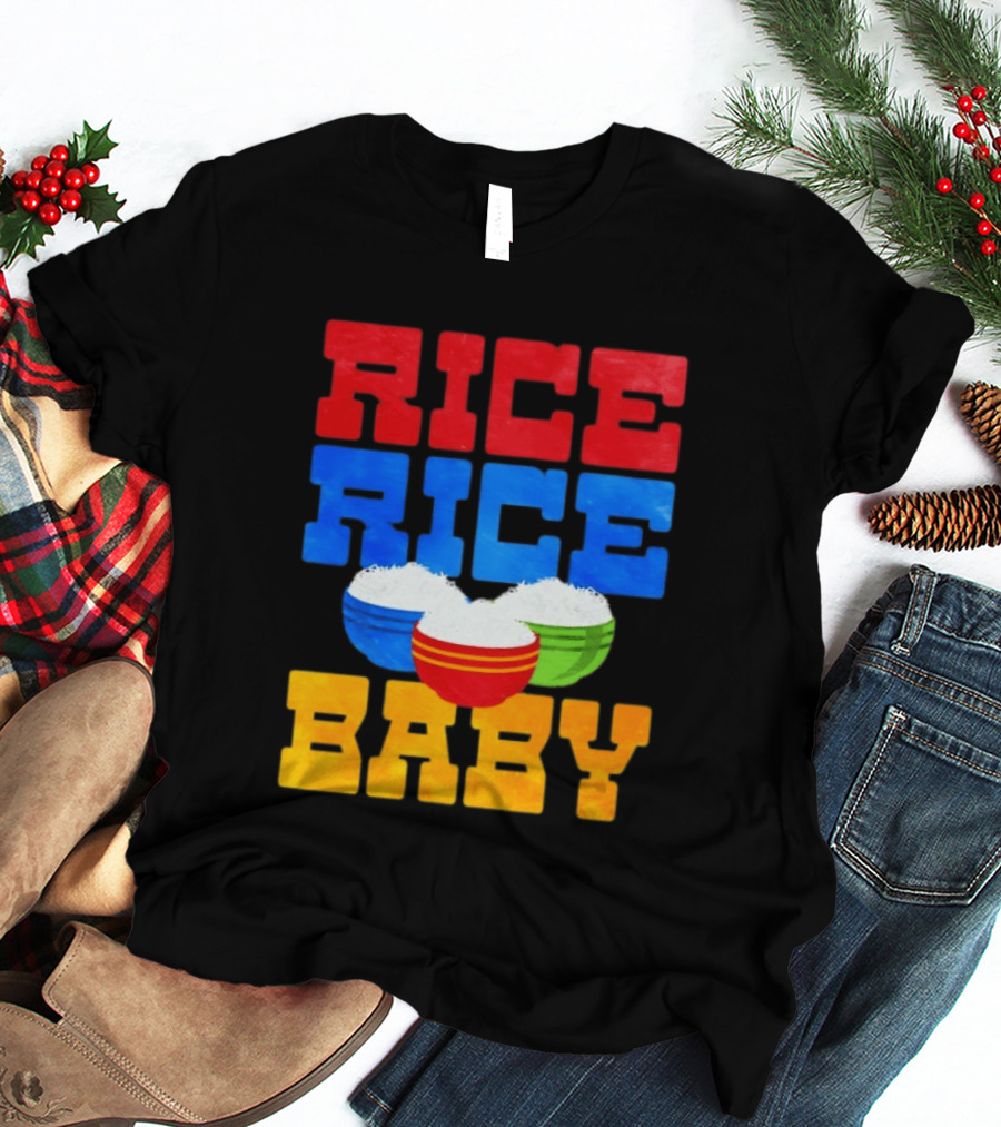 Rice Rice Baby Colorful Bowl Fun T-Shirt