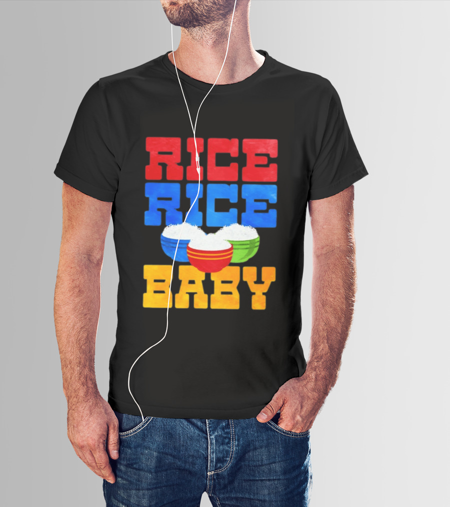 Rice Rice Baby Colorful Bowl Fun T-Shirt