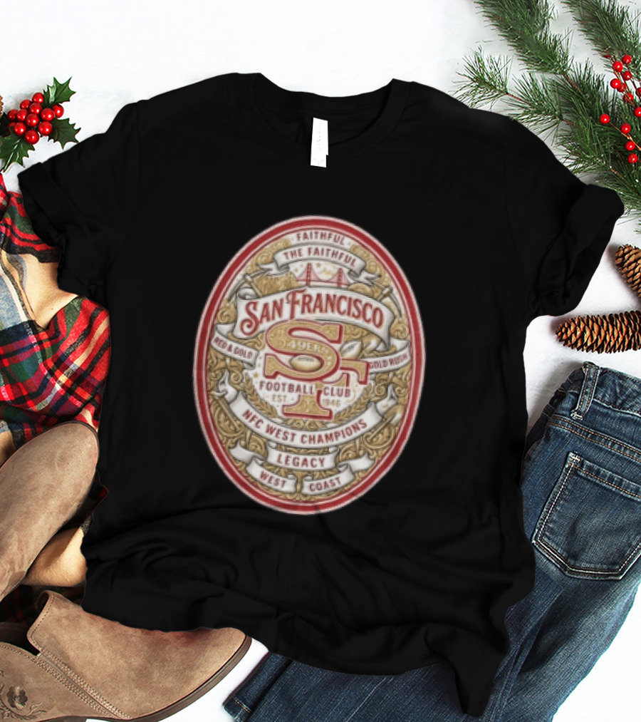 San Francisco 49ers NFC West Champions Faithful Legacy Gold Rush Football Club T-Shirt