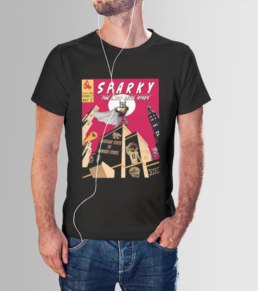 Sparky Sun Devil Comics Issue #7 The Dark Devil Rises Arizona State Vs Kansas State T-Shirt