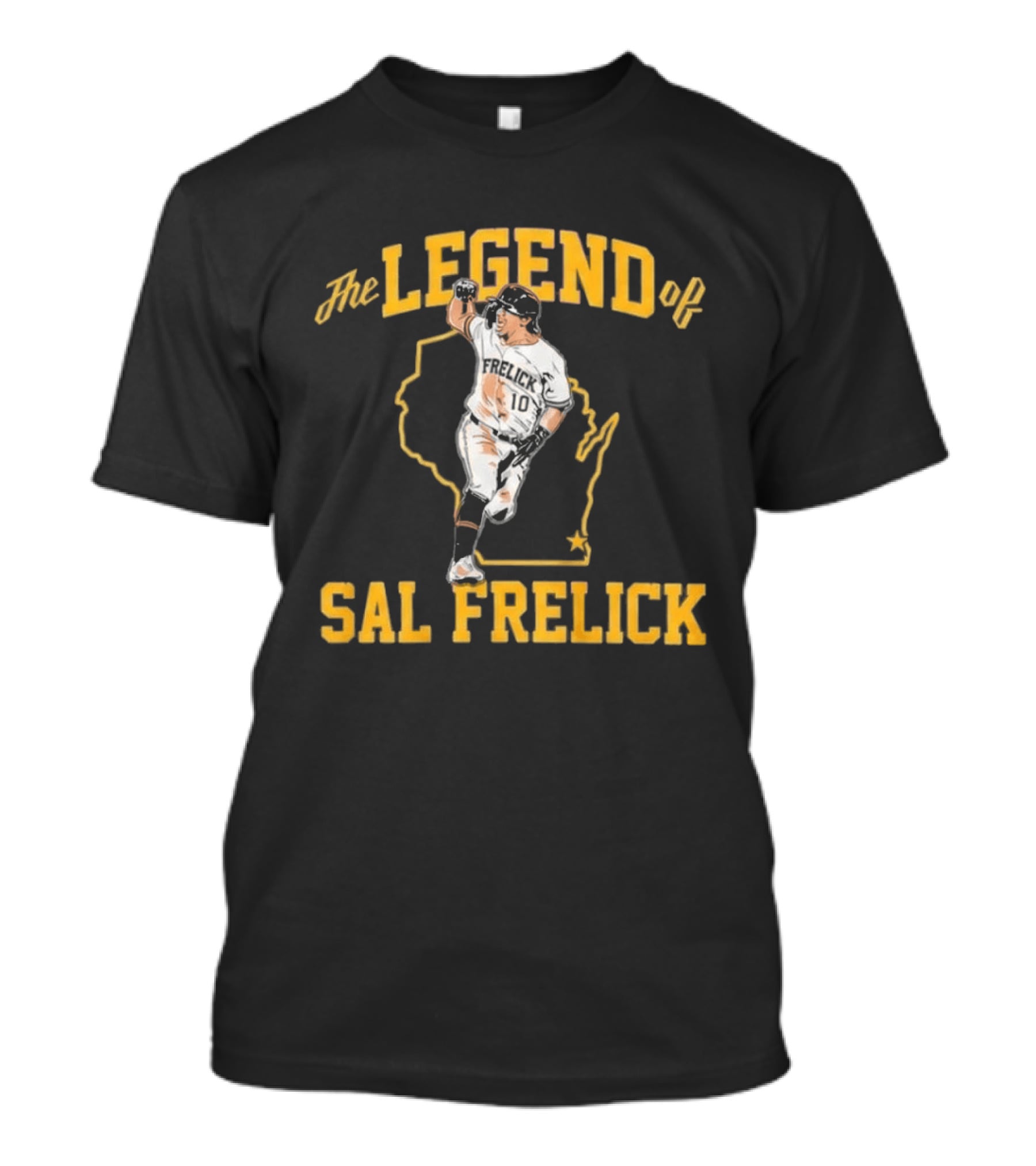 The Legend Of Sal Frelick Brewers Wisconsin Baseball Player Running T-Shirt