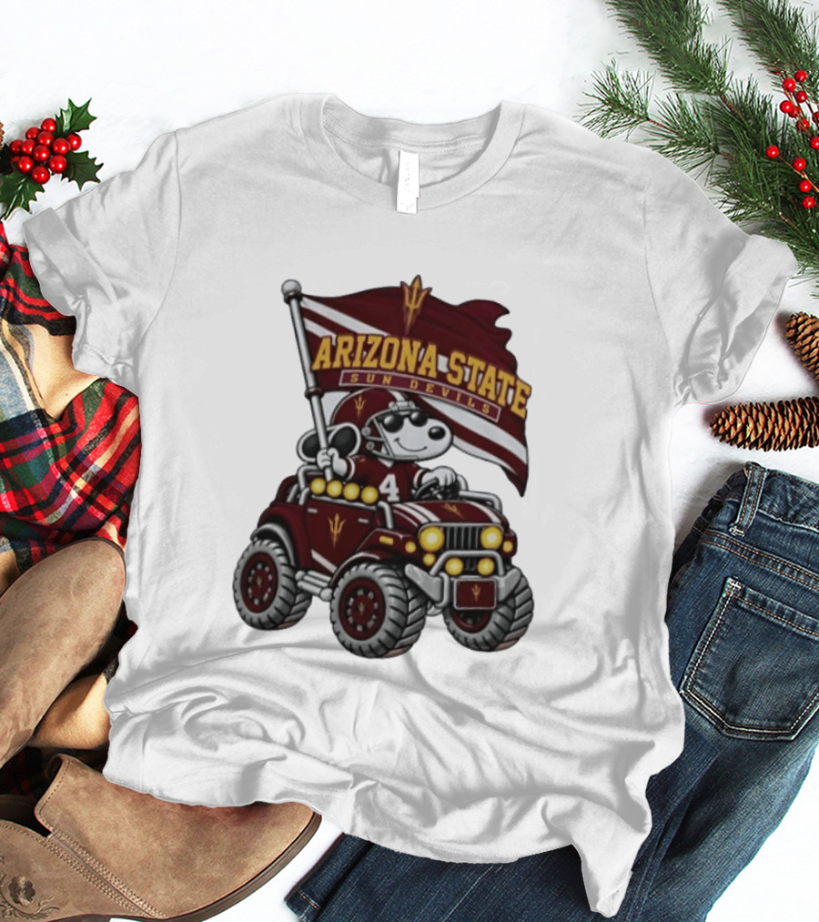 Arizona State Sun Devils NCAA Football Snoopy Offroad Vehicle T-Shirt