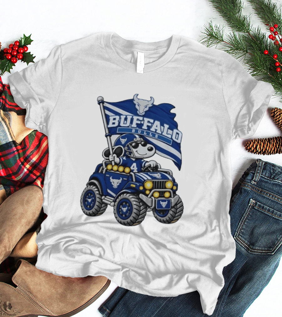 Buffalo Bulls NCAA Football Snoopy Offroad Vehicle Adventure T-Shirt