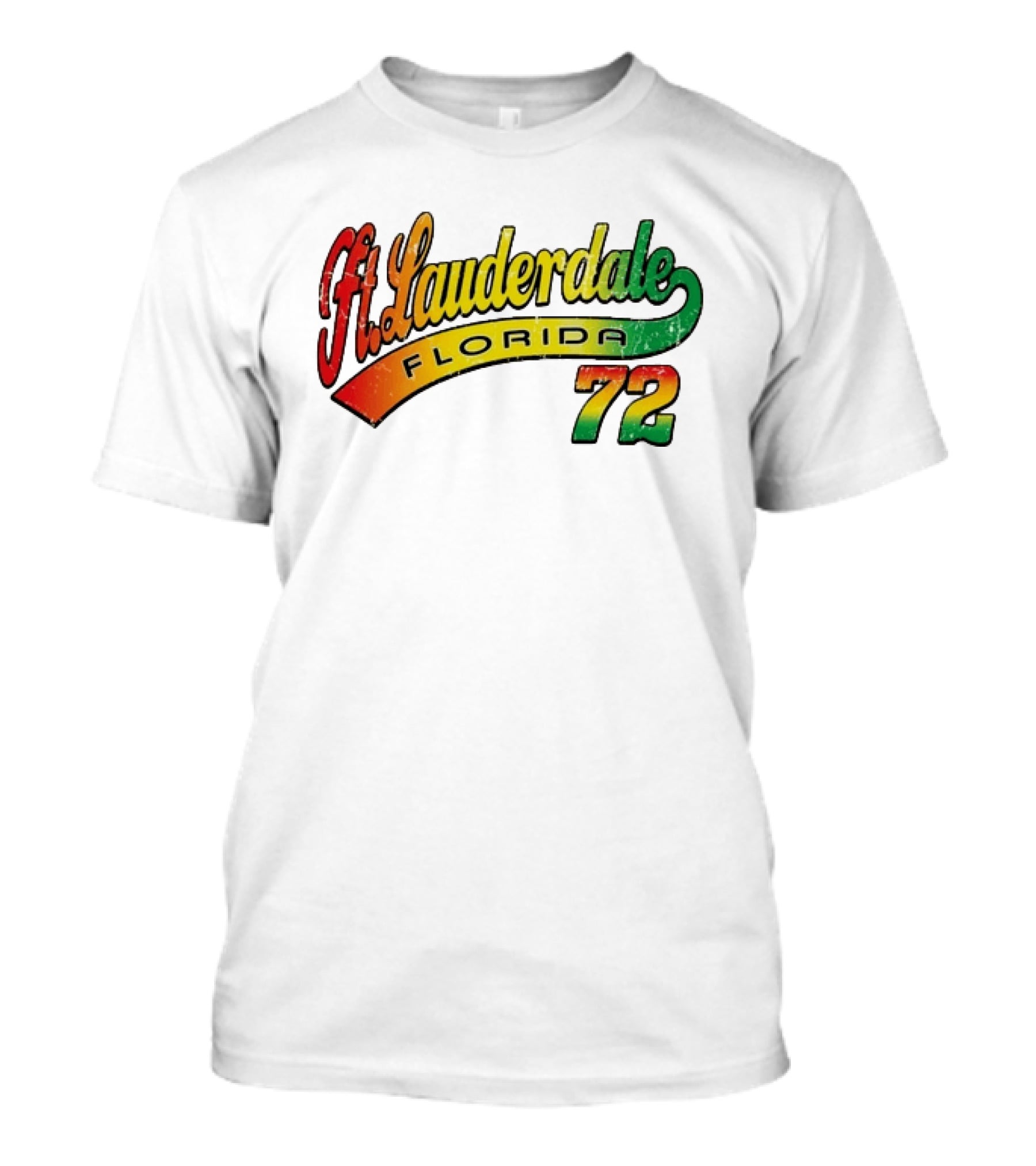Ft. Lauderdale Florida 72 Vintage Style Retro Font T-Shirt