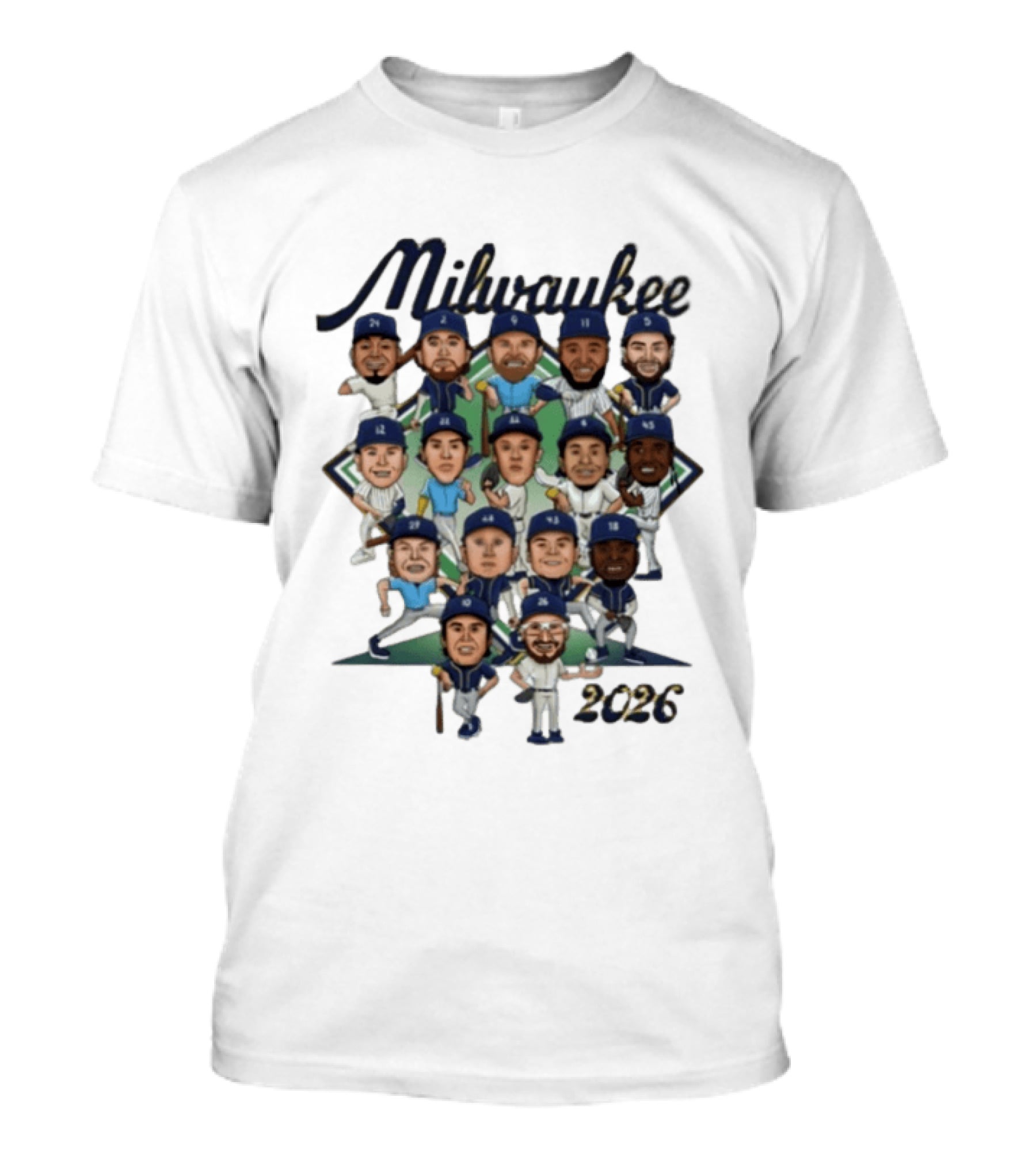 Milwaukee 2026 Players 90s Caricatures T-Shirt