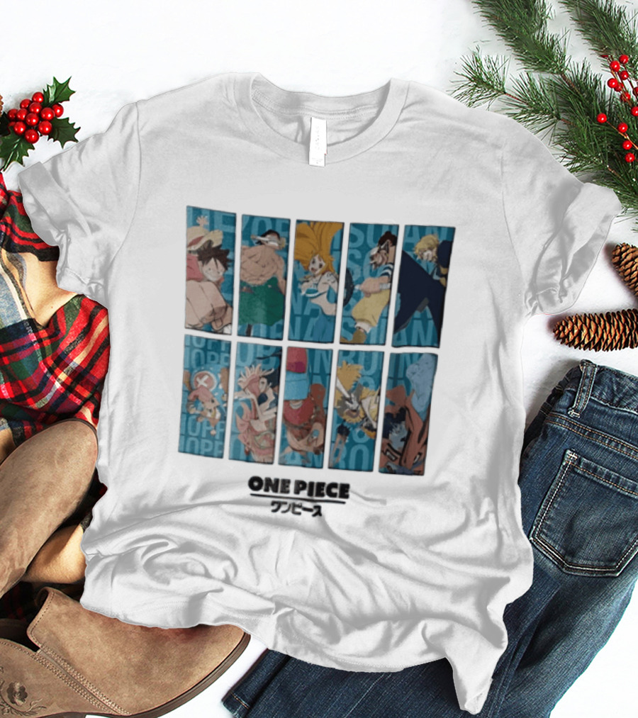 One Piece Monkey D Luffy Roronoa Zoro Sanji Nami Usopp Chopper Franky Brook Robin Jinbe T-Shirt