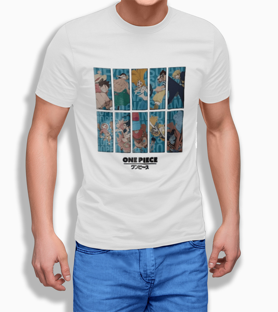One Piece Monkey D Luffy Roronoa Zoro Sanji Nami Usopp Chopper Franky Brook Robin Jinbe T-Shirt
