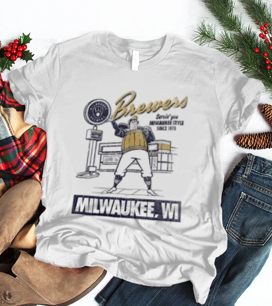 Milwaukee Brewers Servin You Butter Burgers Since 1970 T-Shirt