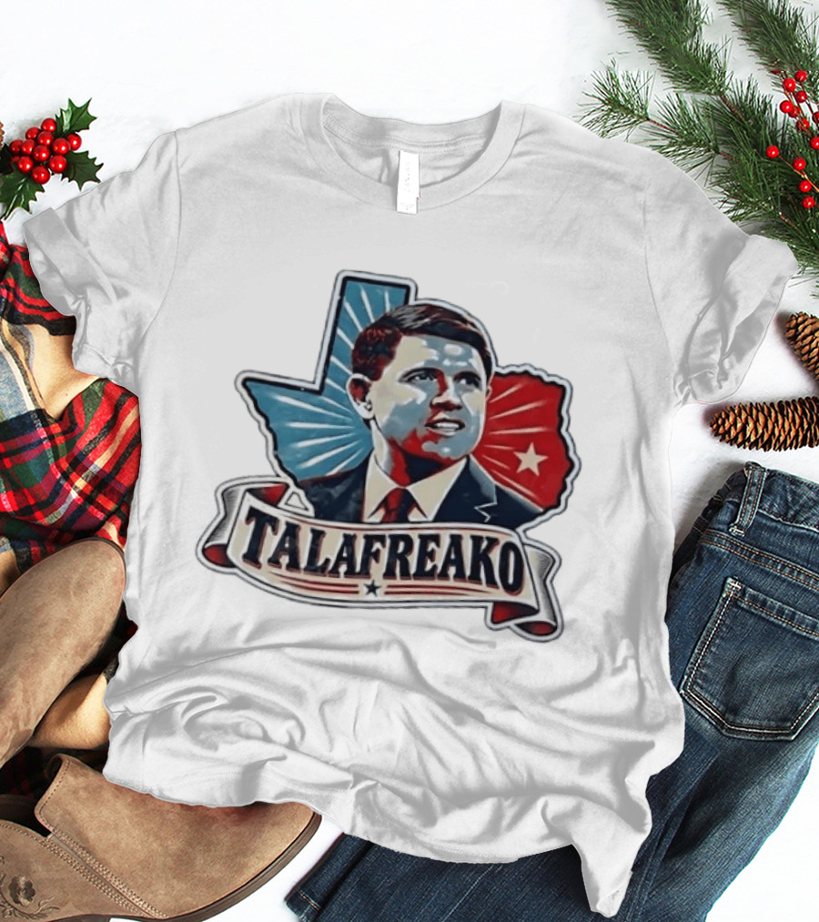 Talafreako Texas Political State Patriotic Star Face T-Shirt