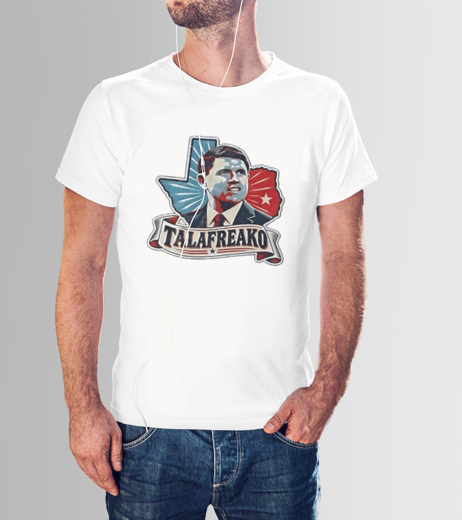 Talafreako Texas Political State Patriotic Star Face T-Shirt