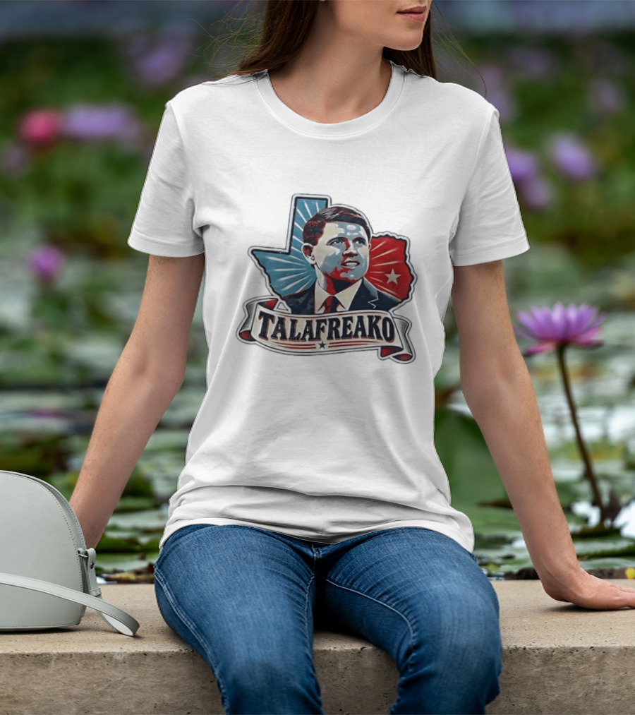 Talafreako Texas Political State Patriotic Star Face T-Shirt