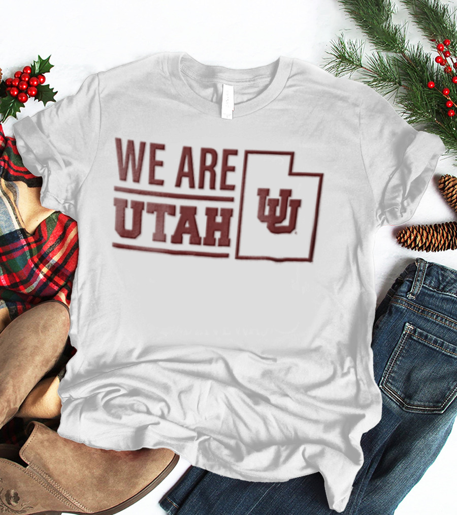 WE ARE Utah Utes Map Outline U T-Shirt