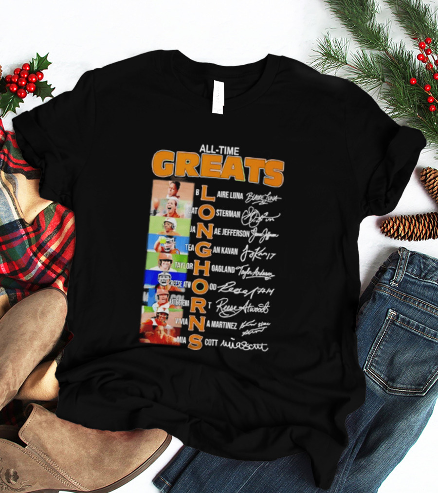 All Time Greats Blaire Luna Cat Osterman Janae Jefferson Tea Gan Kavan Taylor Hoagland Reese Atwood Viviana Martinez Mia Scott Longhorns T-Shirt