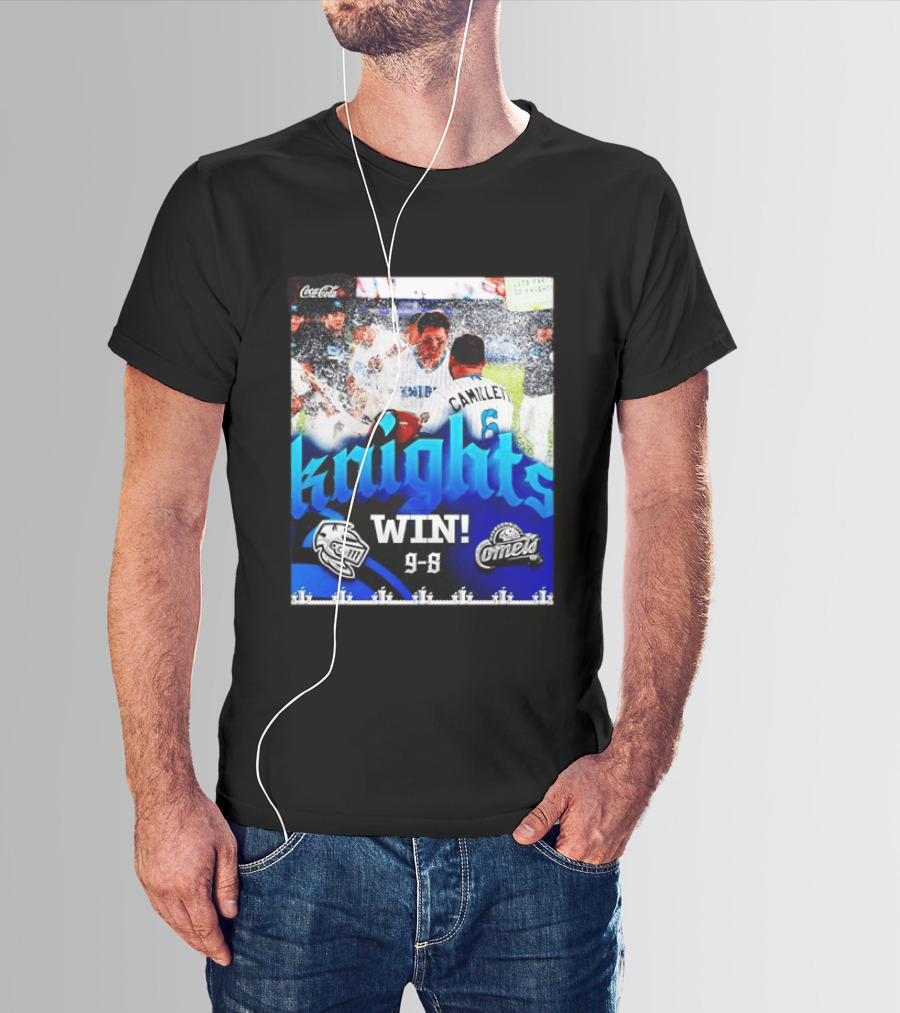 Knights Win 9 8 Against Comets Baseball Celebration T-Shirt