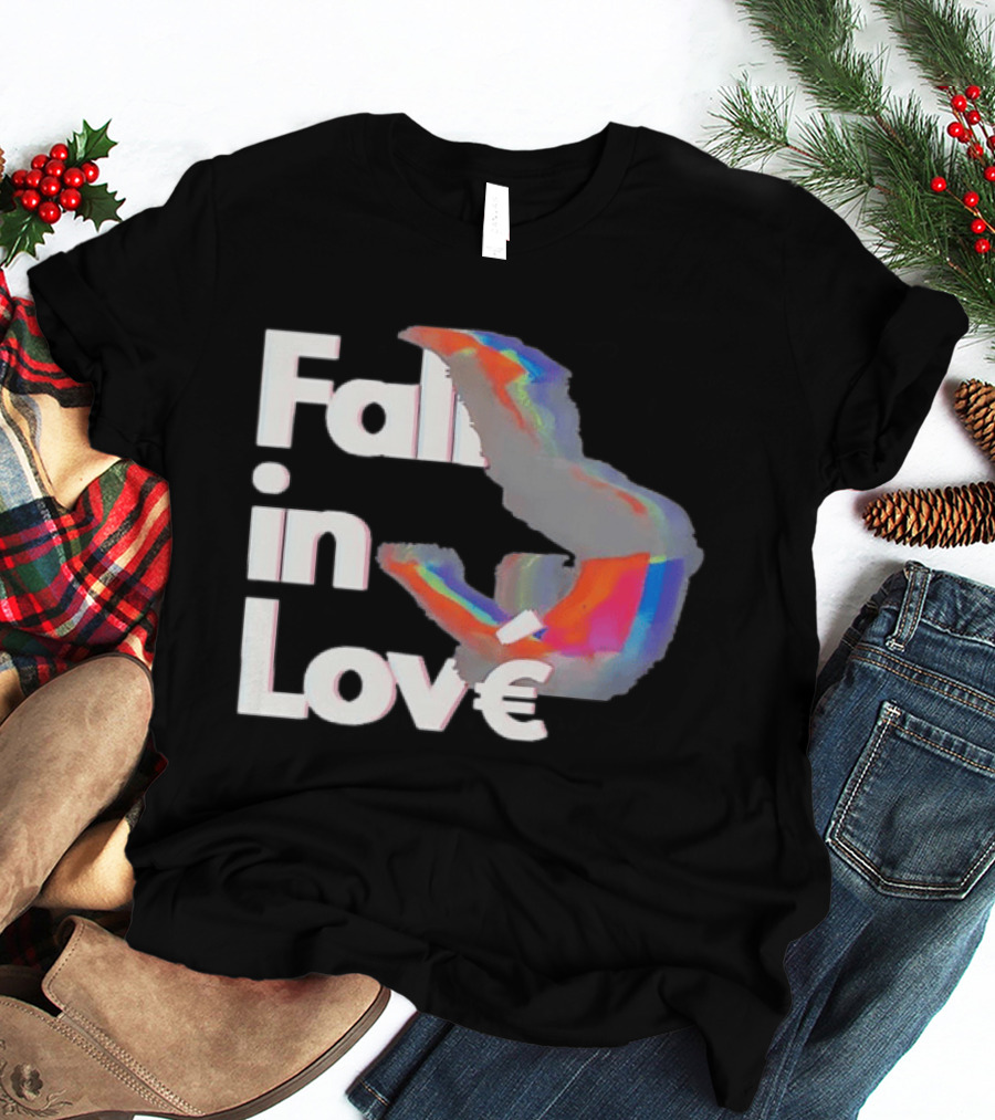 Fall In Love Rainbow Abstract T-Shirt
