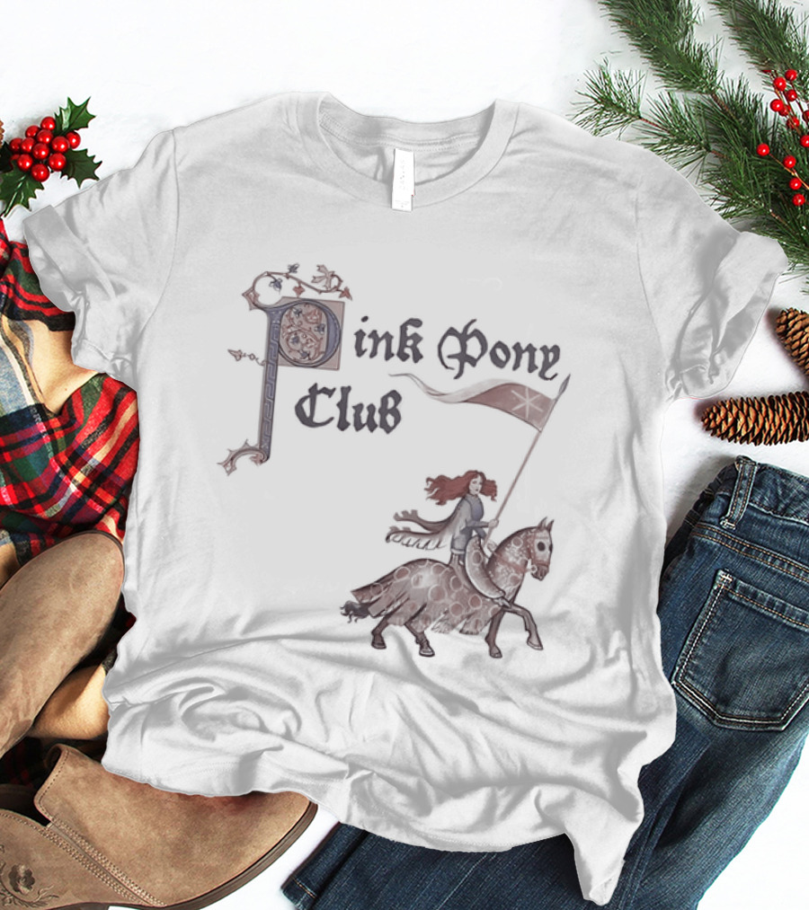 Pink Pony Club Chappell Roan Medieval Horse Rider T-Shirt
