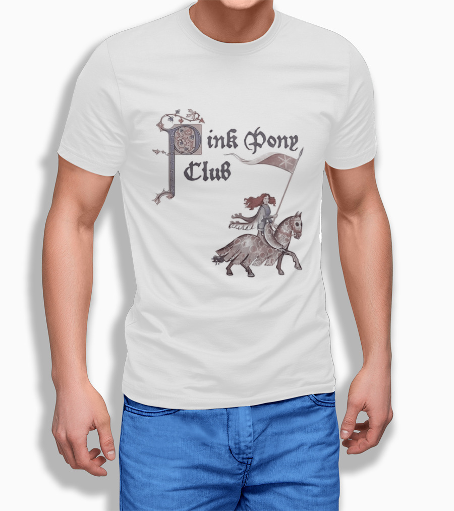 Pink Pony Club Chappell Roan Medieval Horse Rider T-Shirt