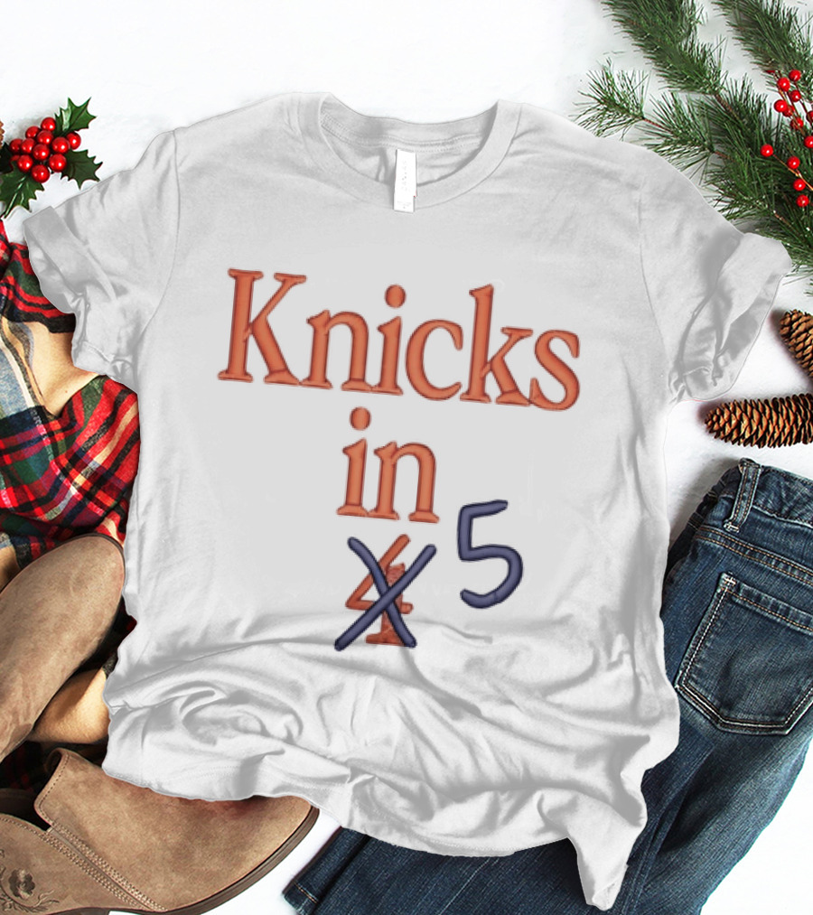 Knicks In 5 Basketball Playoff Prediction T-Shirt