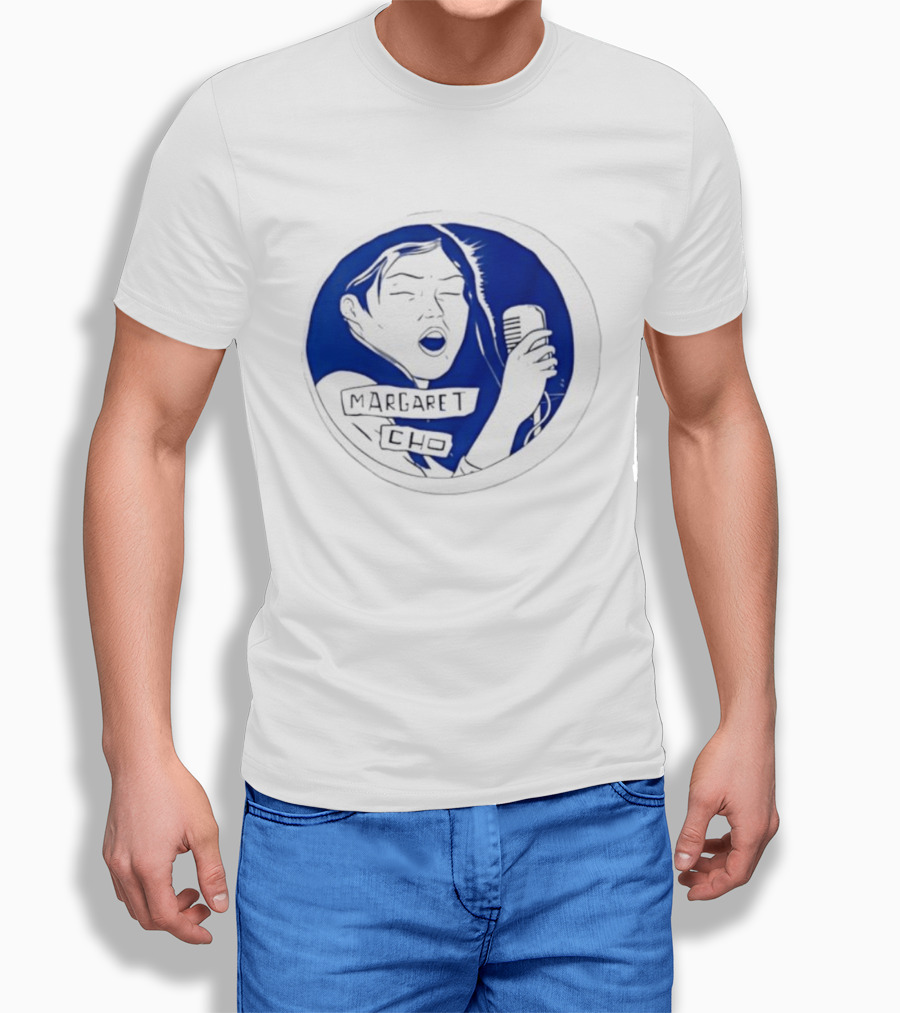 Margaret Cho Comedian Ink Sketch Microphone Drawing T-Shirt
