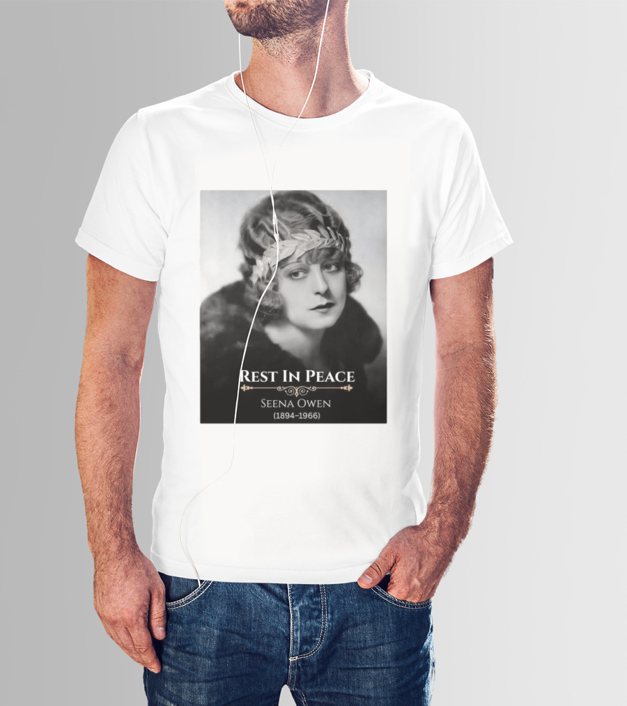 Rest In Peace Seena Owen 1894 1966 Memorial Tribute Vintage Photography T-Shirt