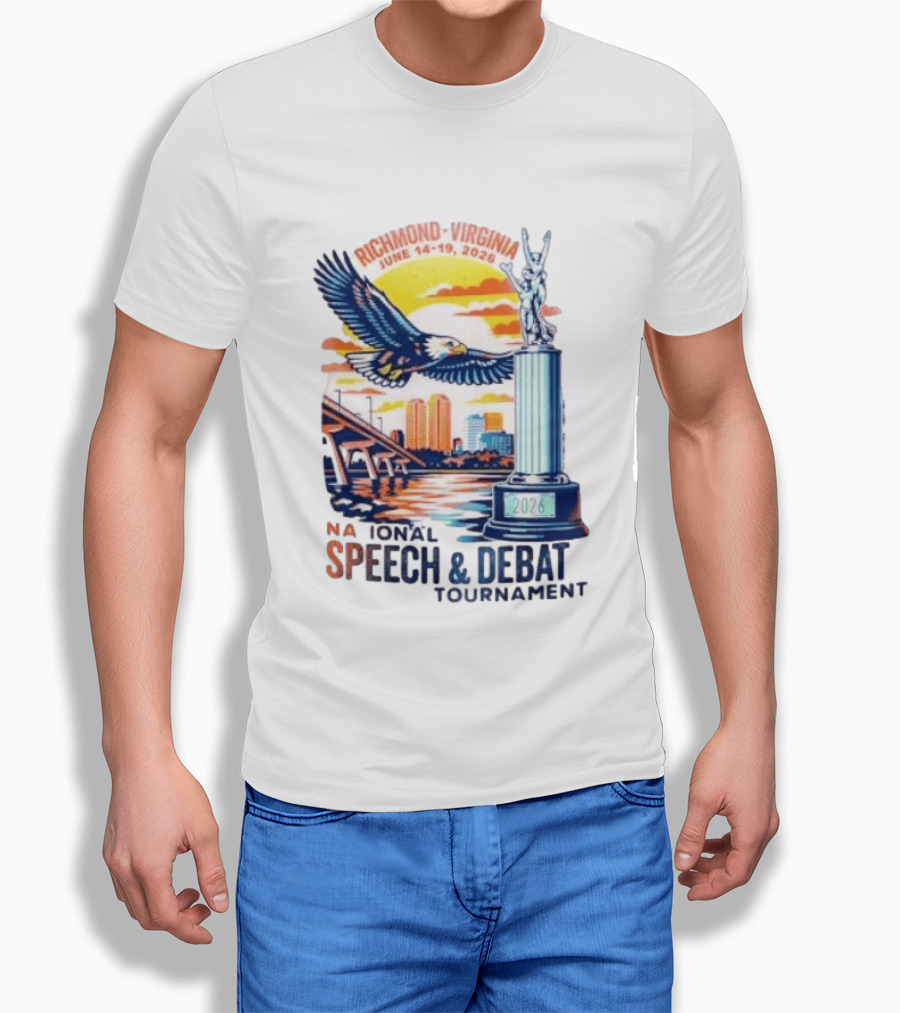 Richmond Virginia National Speech And Debate Tournament June 14 19 2026 Eagle Bridge Statue T-Shirt