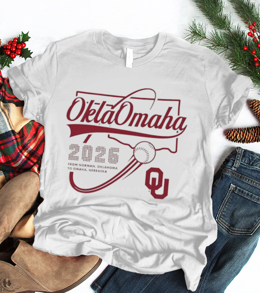 Oklahoma Sooners OklahOmaha 2026 NCAA Journey Norman To Omaha OU T-Shirt
