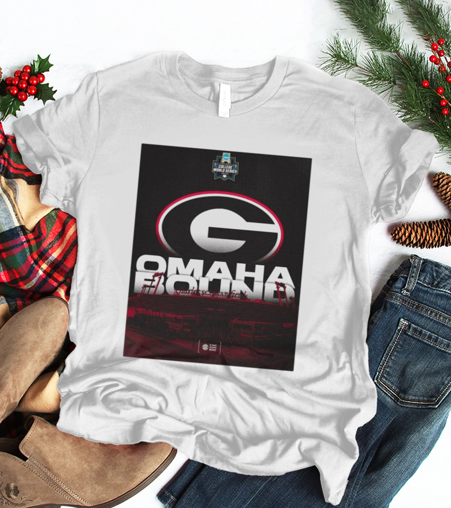 Georgia Bulldogs Omaha Bound College World Series Baseball Hoover Alabama T-Shirt