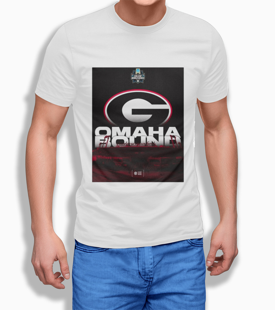 Georgia Bulldogs Omaha Bound College World Series Baseball Hoover Alabama T-Shirt
