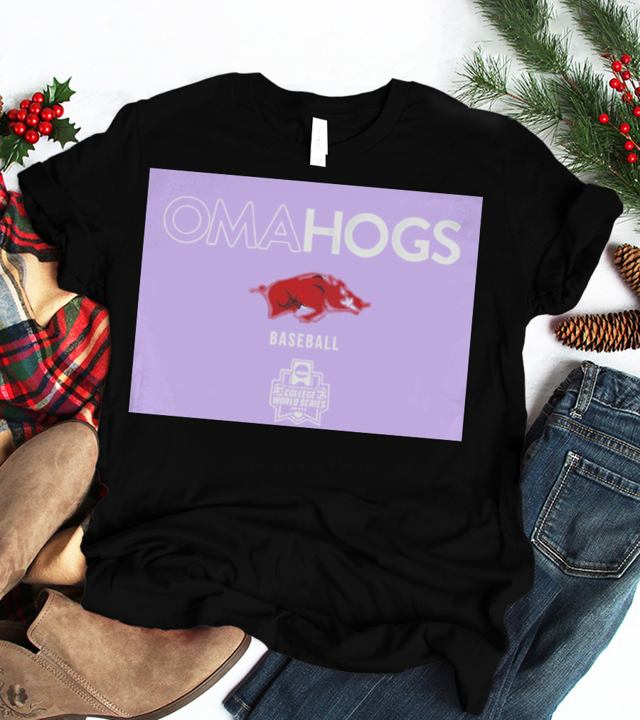Omahogs Baseball Arkansas 2026 NCAA College World Series T-Shirt