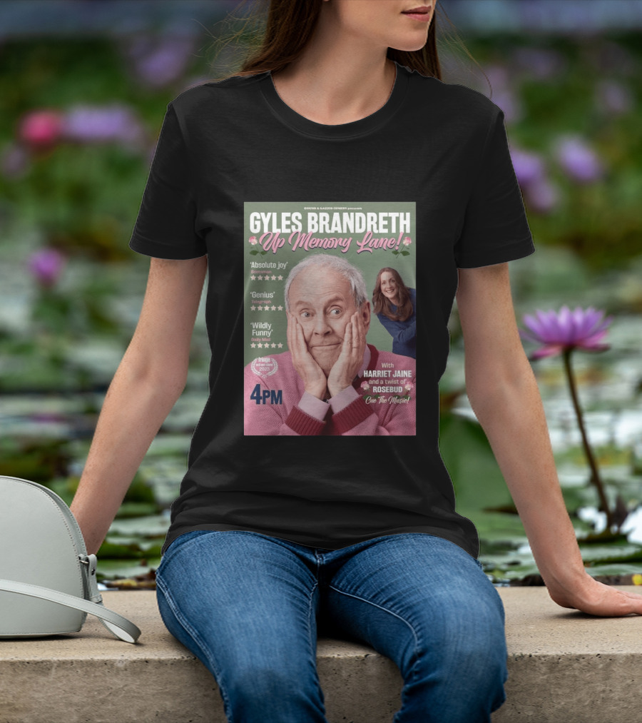 Bound & Gassed Comedy Gyles Brandreth Up Memory Lane Harriet Jaine Rosebud 4PM Cue The Music T-Shirt