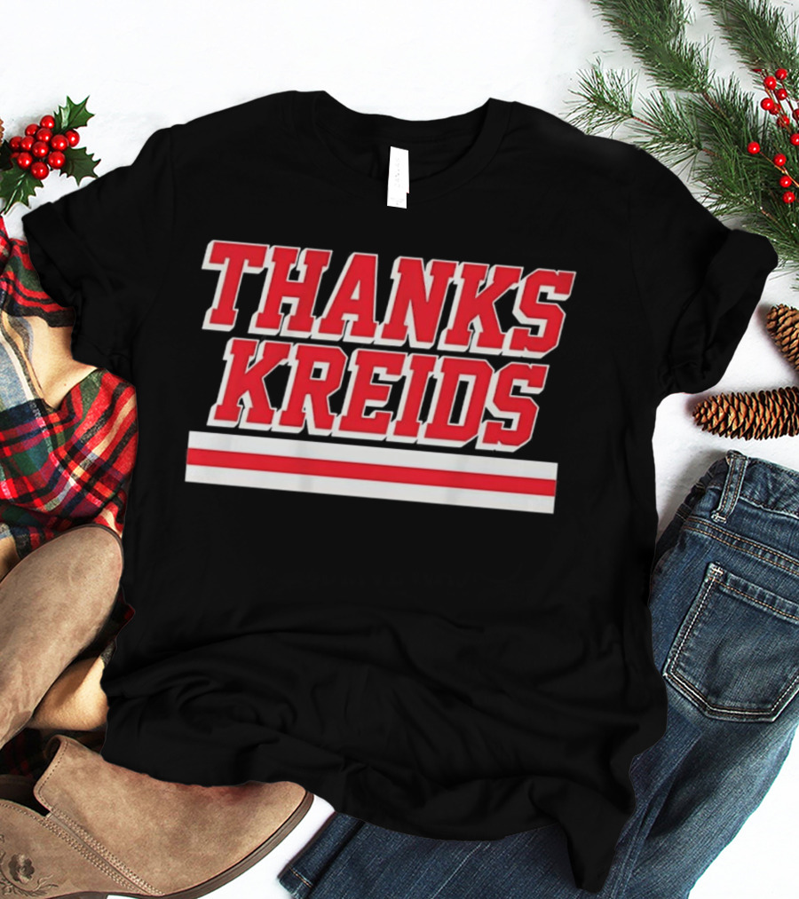 Chris Kreider Thanks Kreids Red And White Text Recognition T-Shirt