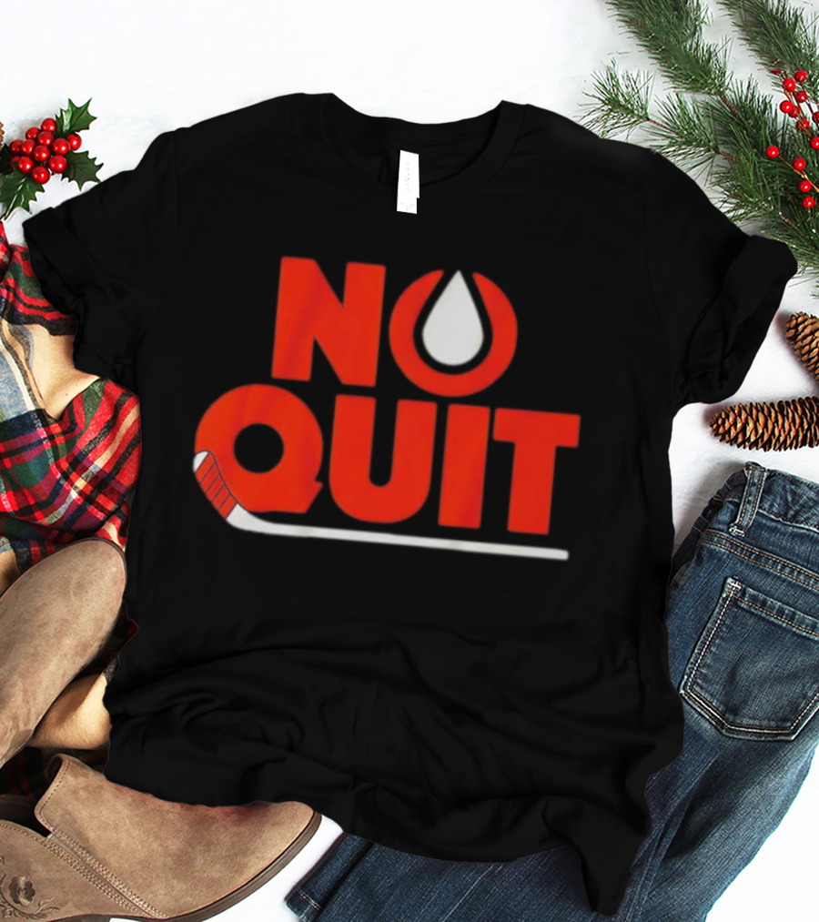 Edmonton No Quit Hockey Stick T-Shirt