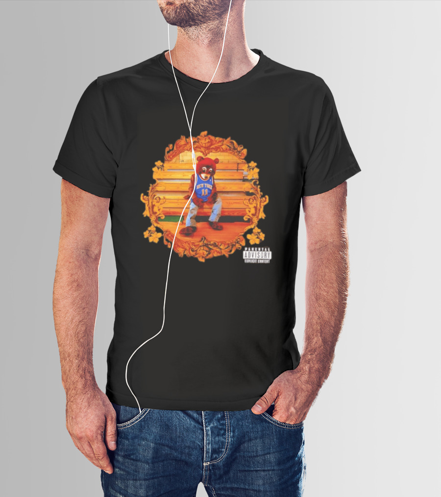 Jalen Brunson Kanye West Dropout Bear New York Knicks NBA Parody Album Cover T-Shirt