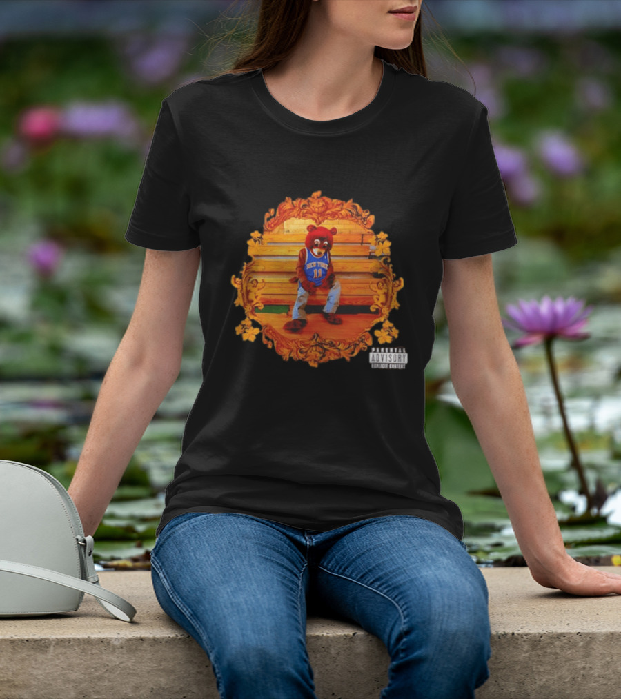 Jalen Brunson Kanye West Dropout Bear New York Knicks NBA Parody Album Cover T-Shirt