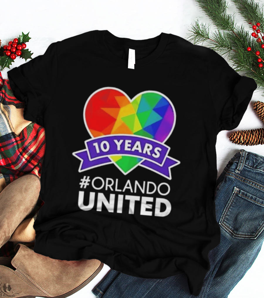 Noah Kahan 10 Years Orlando United Pride Rainbow Heart T-Shirt