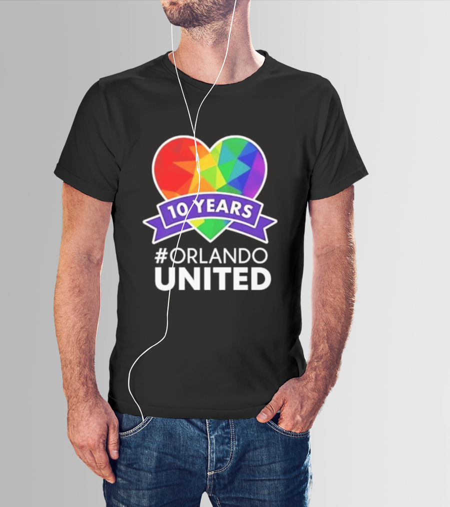 Noah Kahan 10 Years Orlando United Pride Rainbow Heart T-Shirt