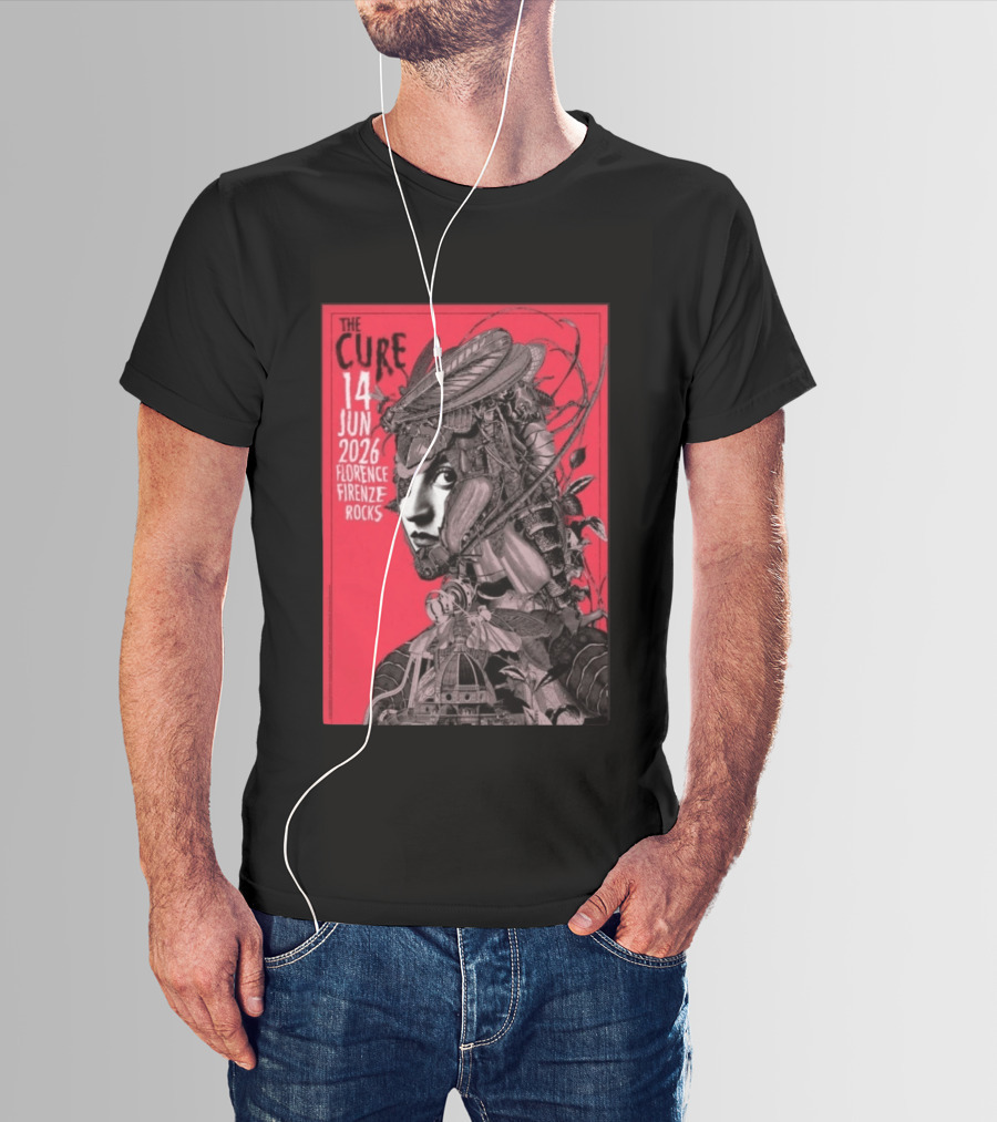 The Cure Florence Firenze Rocks June 14 2026 Festival T-Shirt