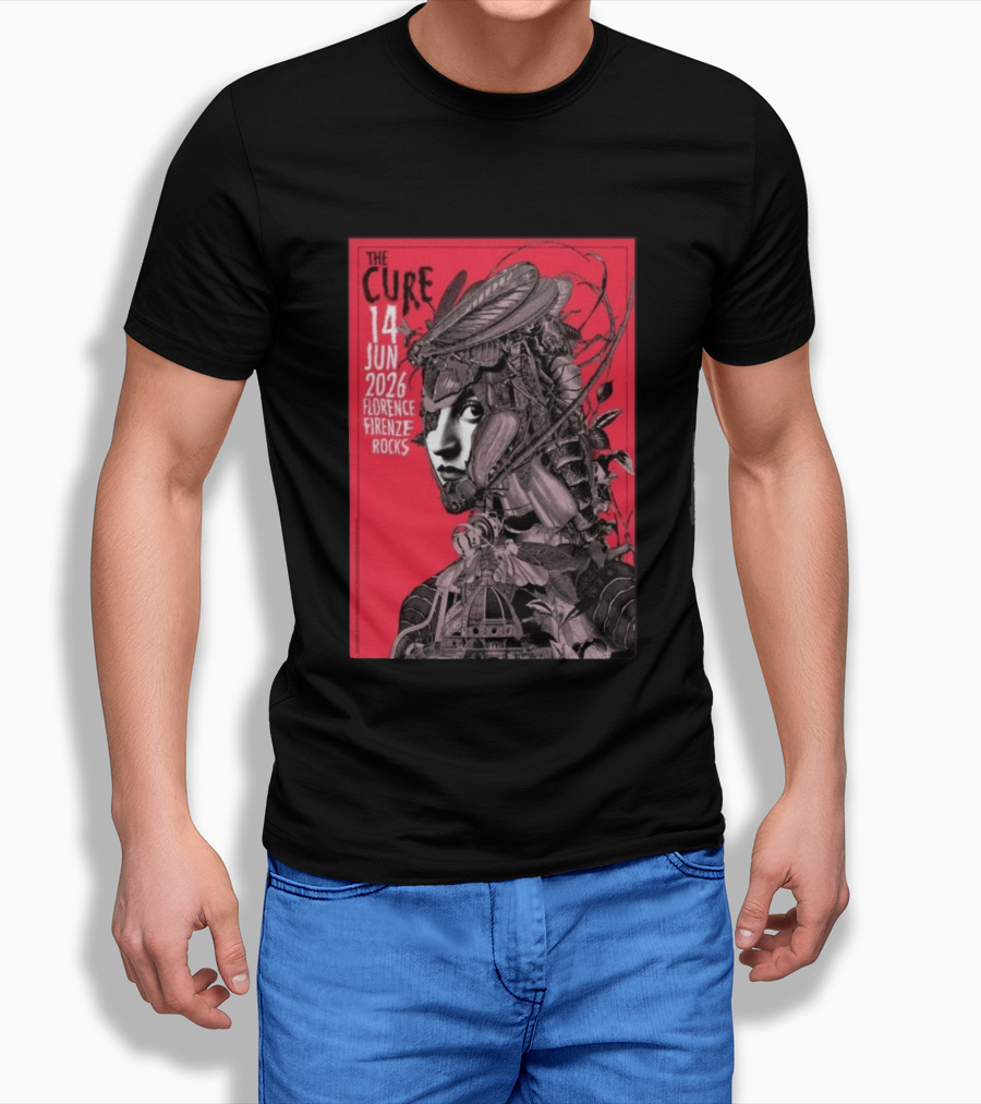 The Cure Florence Firenze Rocks June 14 2026 Festival T-Shirt